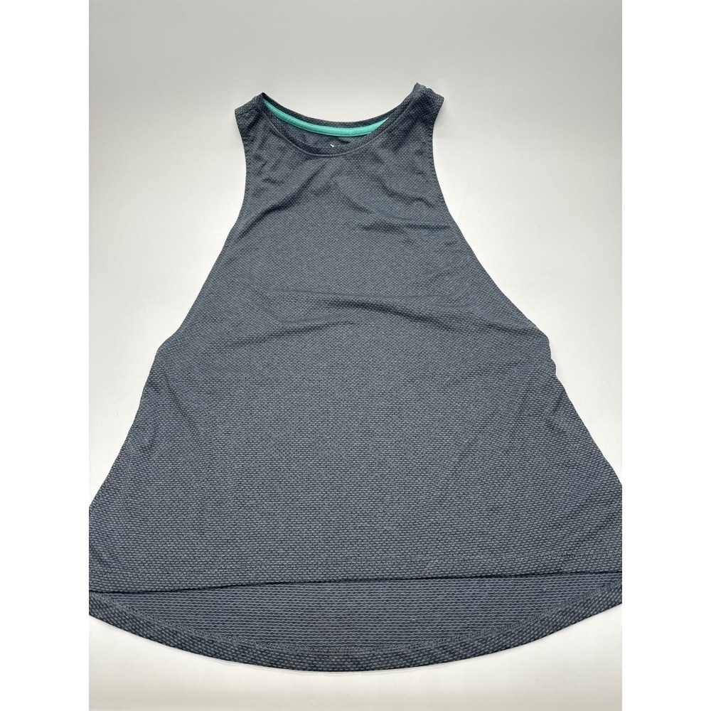 Old Navy Active Go-Dry Mens Muscle Tank Top Gray‎ Textured Mesh Sleeveless Large